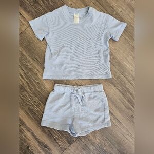 H&M Light Blue Shorts Set Sz 12